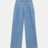 Jeans a gamba larga con coulisse Jeans a gamba larga con coulisse