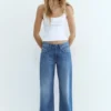 Jeans a vita bassa a gamba dritta