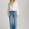 Jeans a vita bassa a gamba dritta