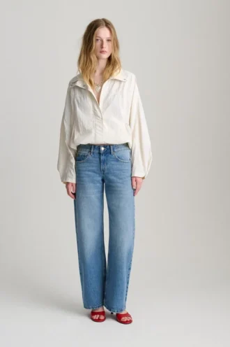 Jeans a vita bassa a gamba dritta