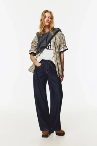 Jeans a vita bassa a gamba dritta