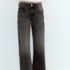 Jeans a vita bassa a gamba dritta