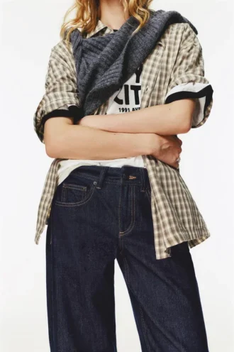 Jeans a vita bassa a gamba dritta