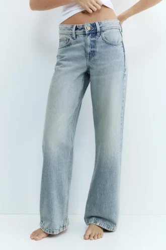 Jeans a vita bassa a gamba dritta