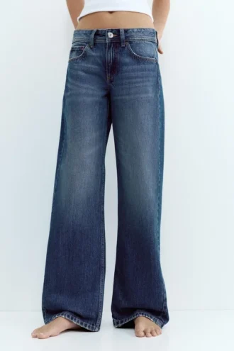 Jeans a vita bassa a gamba dritta