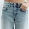 Jeans a vita bassa a gamba dritta