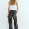Jeans a vita bassa a gamba dritta