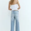 Jeans a vita bassa a gamba dritta