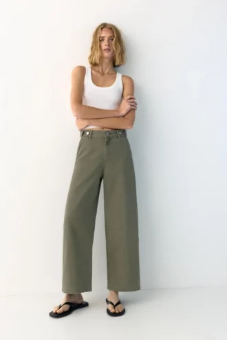 Jeans a vita regolabile con vestibilità a palloncino