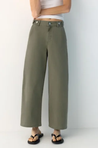 Jeans a vita regolabile con vestibilità a palloncino
