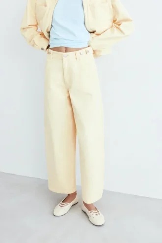 Jeans a vita regolabile con vestibilità a palloncino