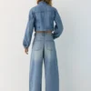 Jeans a vita regolabile con vestibilità a palloncino Jeans a vita regolabile con vestibilità a palloncino