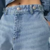 Jeans a vita regolabile con vestibilità a palloncino Jeans a vita regolabile con vestibilità a palloncino