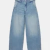 Jeans a vita regolabile con vestibilità a palloncino Jeans a vita regolabile con vestibilità a palloncino