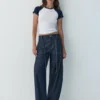 Jeans a zampa con coulisse Jeans a zampa con coulisse
