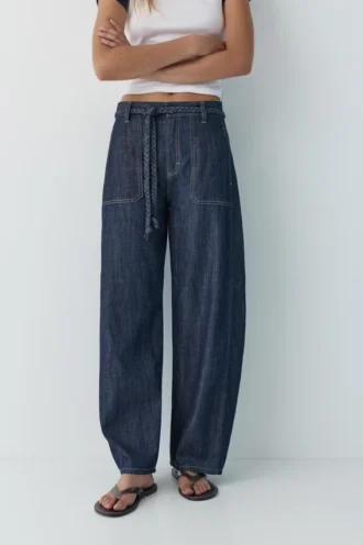 Jeans a zampa con coulisse