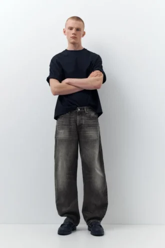 Jeans baggy a vita bassa