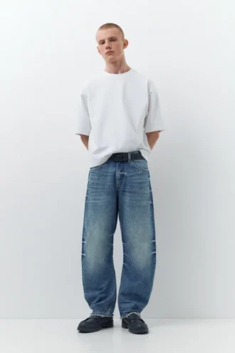 Jeans baggy a vita bassa
