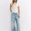 Jeans baggy a vita media Jeans baggy a vita media