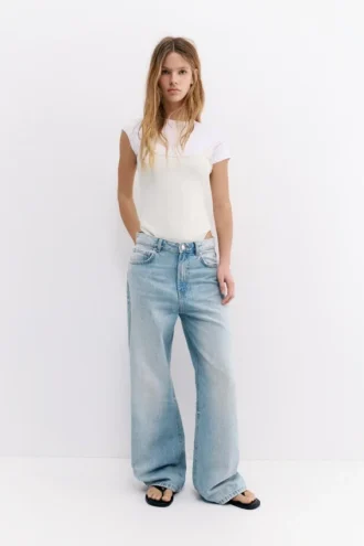 Jeans baggy a vita media