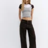 Jeans baggy a vita media Jeans baggy a vita media