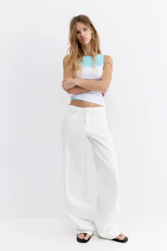 Jeans baggy a vita media