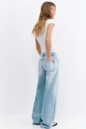 Jeans baggy a vita media