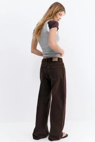 Jeans baggy a vita media