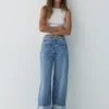 Jeans baggy con vita incrociata Jeans baggy con vita incrociata