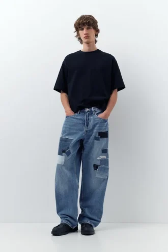Jeans baggy patchwork