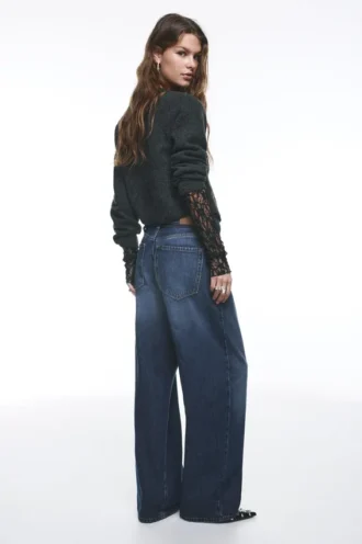 Jeans larghi con coulisse
