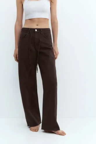 Jeans larghi con coulisse