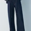 Jeans larghi con coulisse Jeans larghi con coulisse