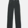 Jeans larghi con stampa leopardata e borchie Jeans larghi con stampa leopardata e borchie
