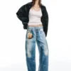 Jeans larghi stampati Jeans larghi stampati