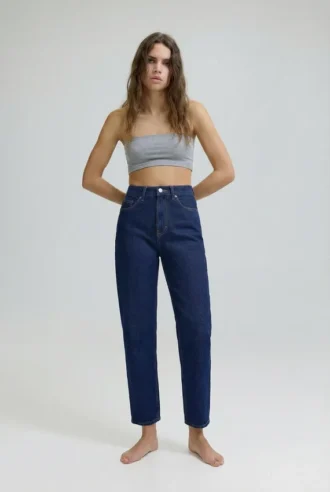 Jeans Mom a vita alta
