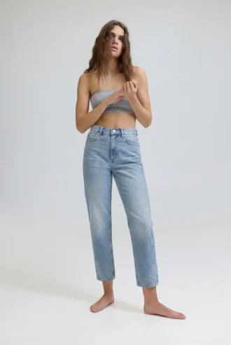 Jeans Mom a vita alta