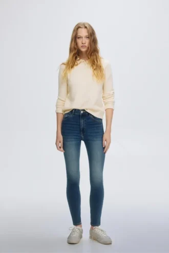 Jeans skinny a vita alta