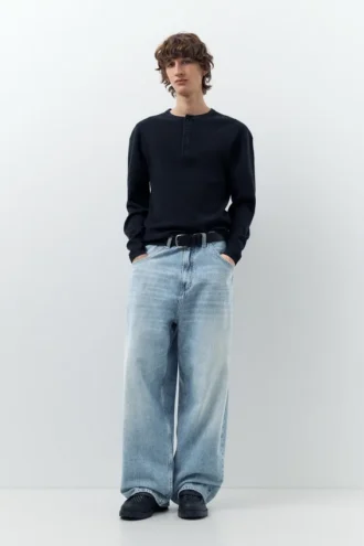 Jeans super baggy ricamati