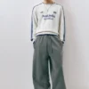 Maglione a righe con ricamo STWD