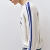 Maglione a righe con ricamo STWD