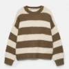 Maglione a righe in maglia grossa