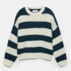 Maglione a righe in maglia grossa