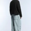 Maglione a trecce con lavaggio acid wash