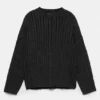 Maglione a trecce con lavaggio acid wash