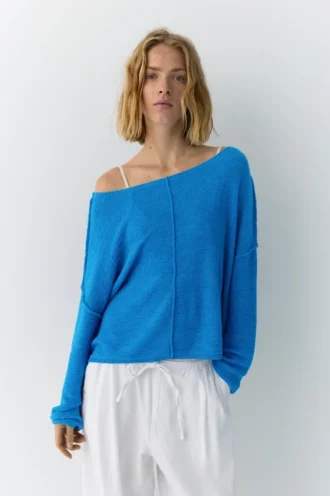 Maglione asimmetrico a maglia fine