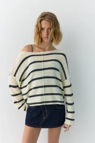 Maglione asimmetrico a maglia fine