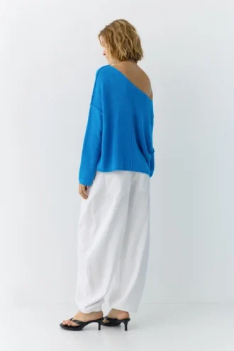 Maglione asimmetrico a maglia fine