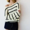 Maglione asimmetrico a maglia fine