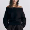 Maglione Bardot in morbida maglia